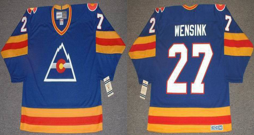 2019 Men Colorado Avalanche 27 Wensink blue CCM NHL jerseys